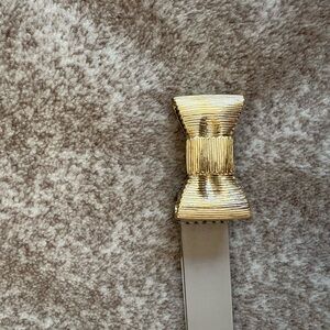 Kate Spade Elegant Gold and Cream Bow Belt